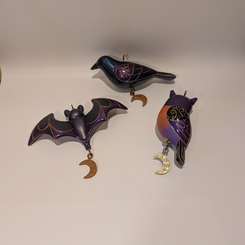 2020 Hallmark Halloween 3 Piece Ornament Set New! RARE Spooky Decor - Picture 9 of 9